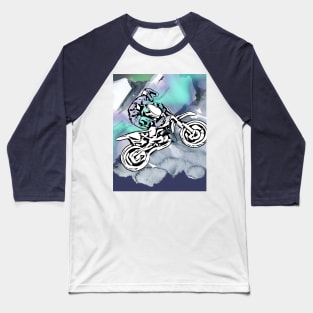 DIRT BIKE DAD WINTER MOUNTAINS NORDIC NATURE Baseball T-Shirt